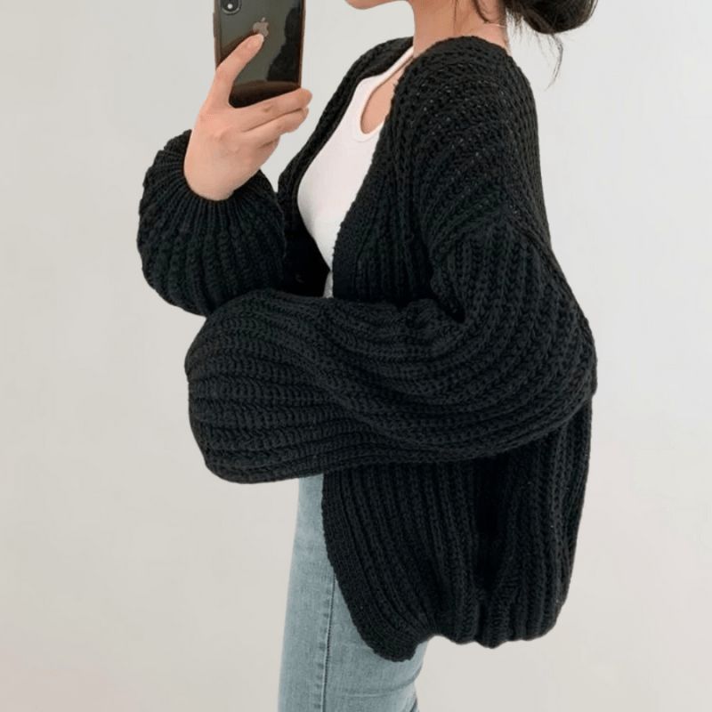 Noor – Gebreid Vest Met Lange Mouwen