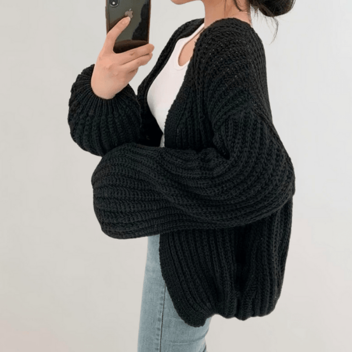 Noor – Gebreid Vest Met Lange Mouwen