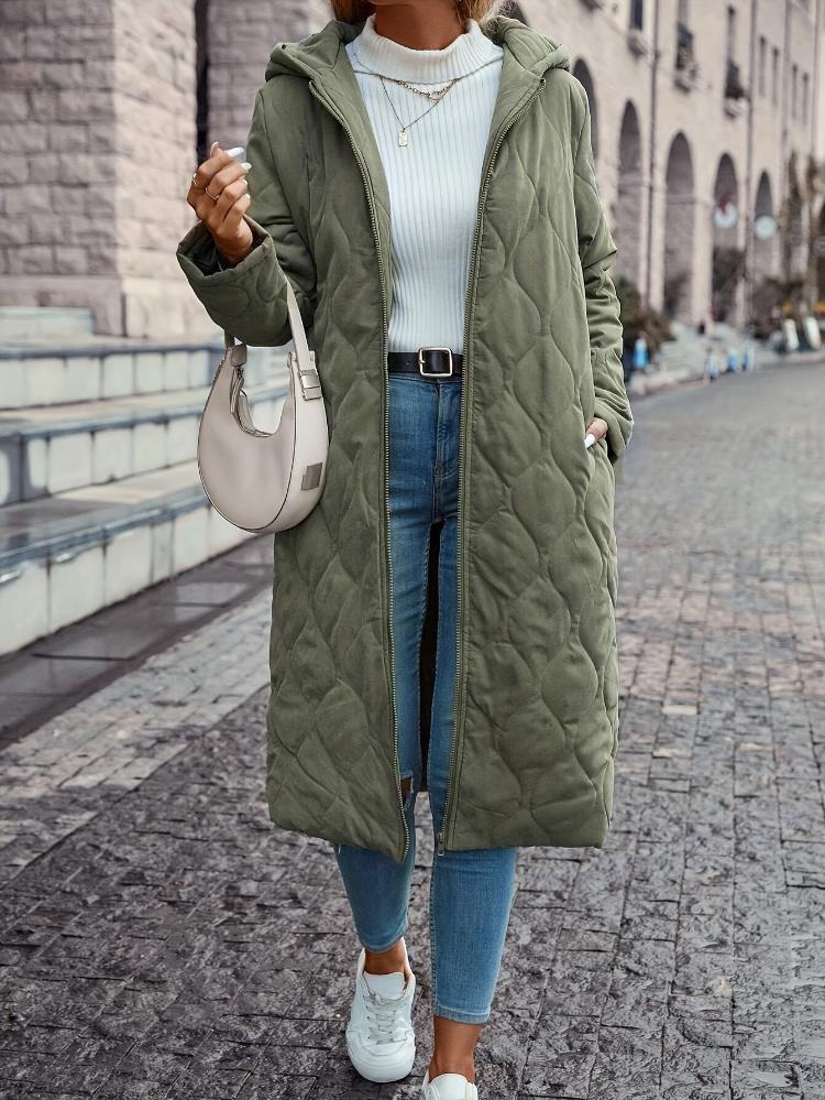 Marleen – Groene Capuchon Donsjas