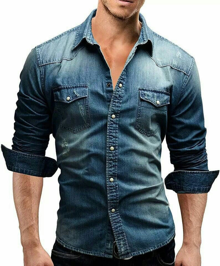 Erik – Slim Fit Denim Overhemd