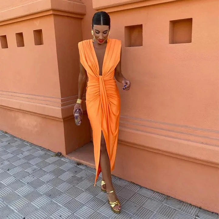 Sofia – Mouwloze Midi Jurk