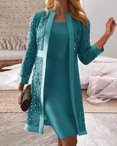 Evelien – Kanten Jas Set