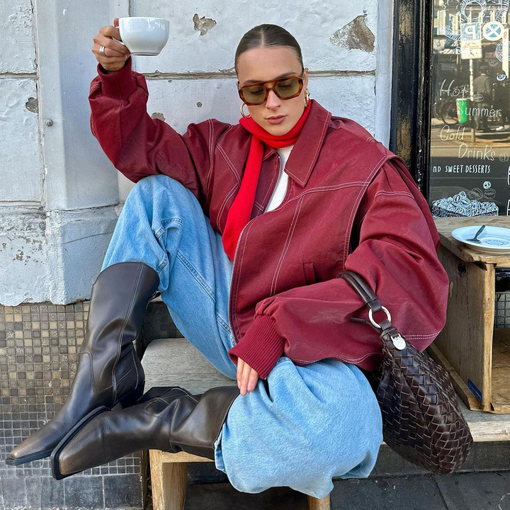 Aimée – Oversized contrastjas