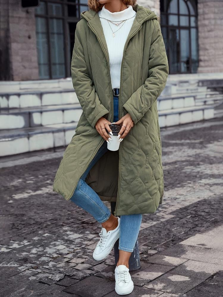 Marleen – Groene Capuchon Donsjas