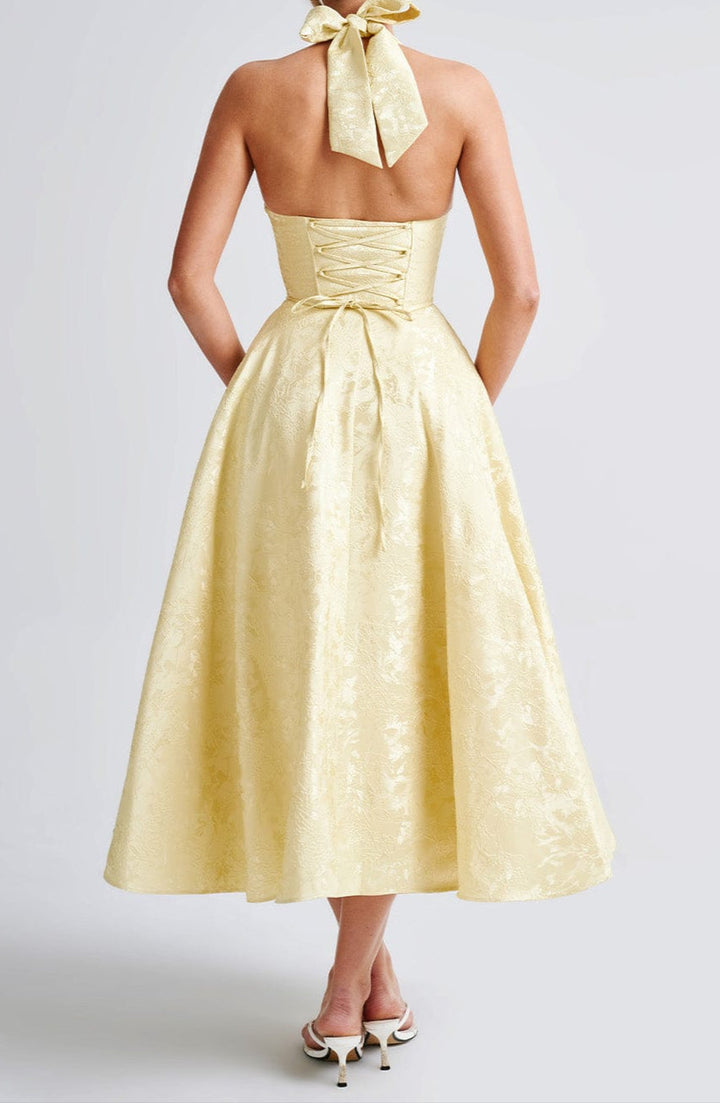 Effie – Halter Corset Midi Jurk
