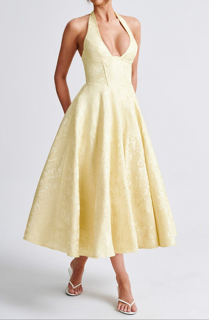 Effie – Halter Corset Midi Jurk