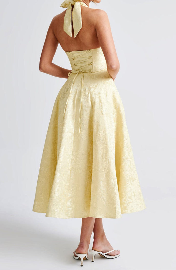 Effie – Halter Corset Midi Jurk
