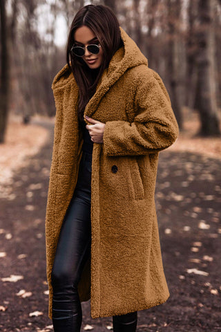 Anouk – Lange Teddy Jas Met Capuchon