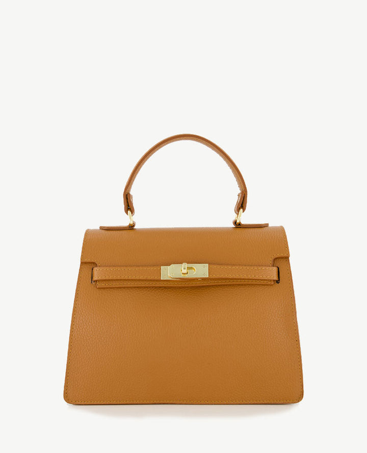 Helene - leren handtas in cognac