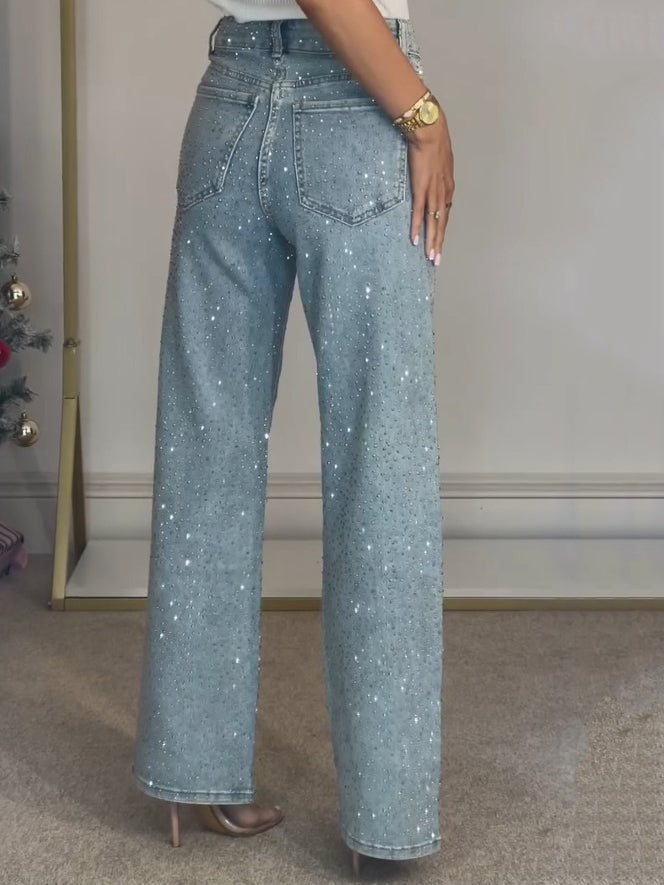 Felicia – Glitterende Damesjeans
