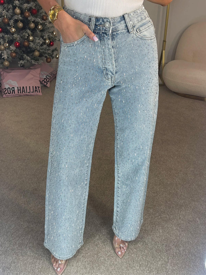 Felicia – Glitterende Damesjeans