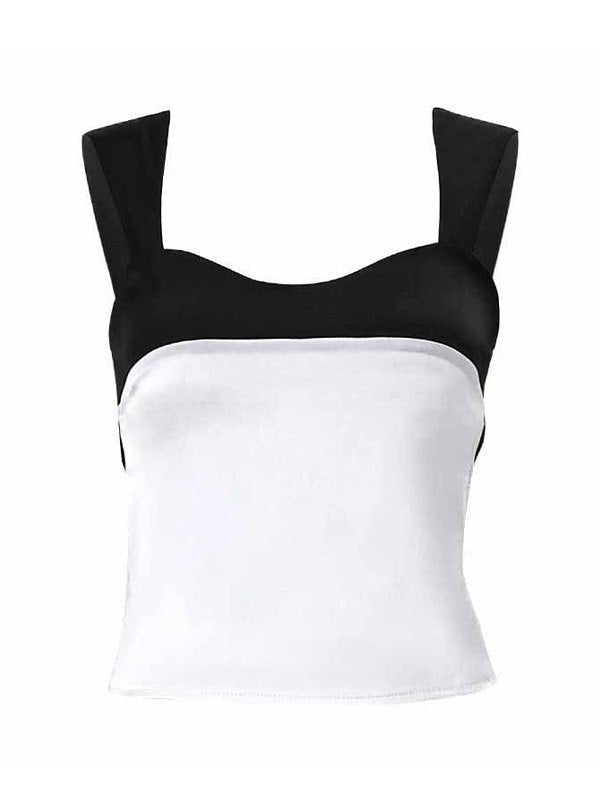 Maelys – Satin Patchwork Tank Top