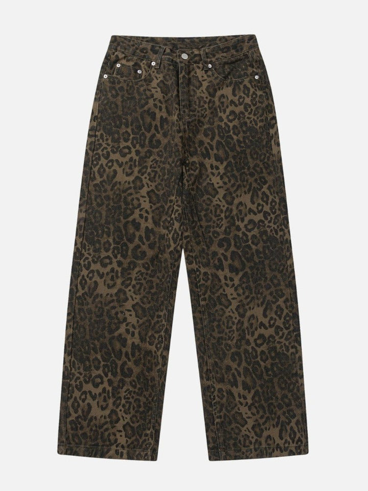 Noor – Trendy jeans met luipaardprint