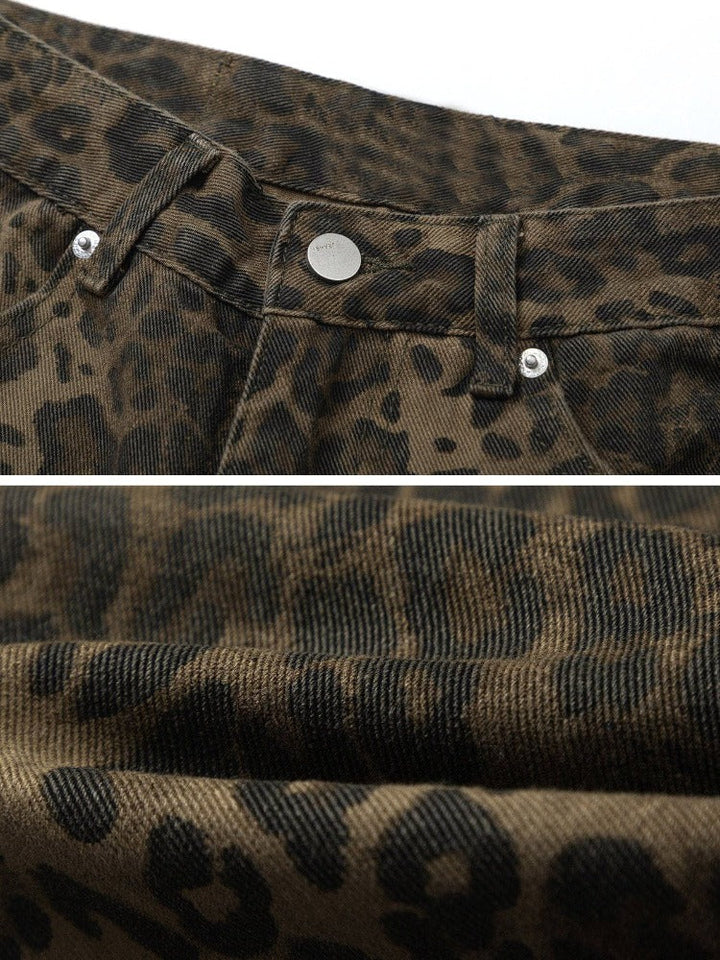 Noor – Trendy jeans met luipaardprint