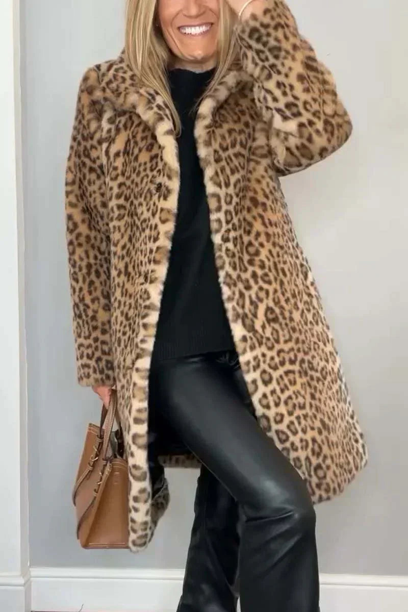 Zamira – Luxe Luipaardprint Winterjas