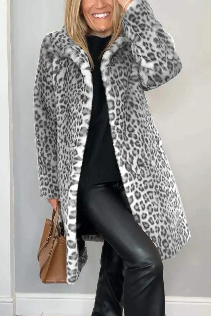 Zamira – Luxe Luipaardprint Winterjas