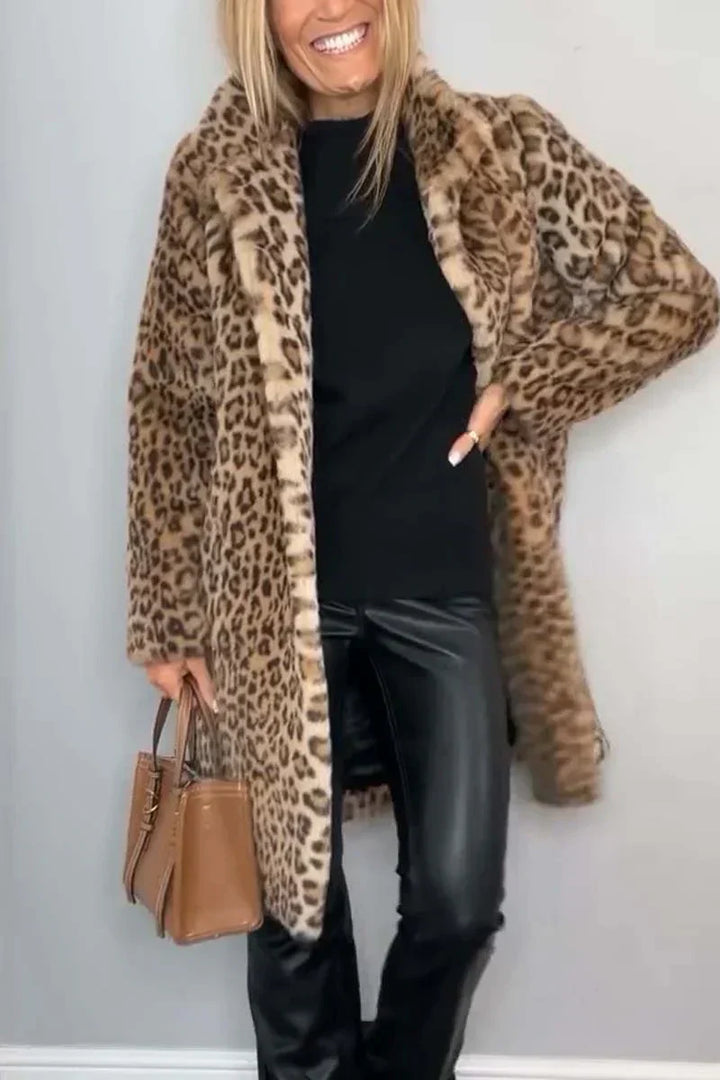 Zamira – Luxe Luipaardprint Winterjas
