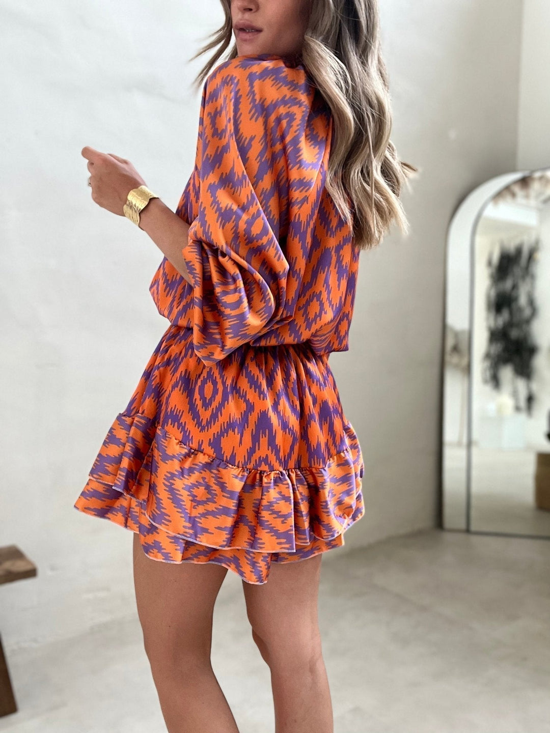 Vivienne – Zomerjurk Met Schildpadprint