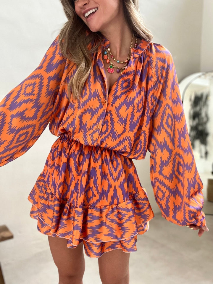 Vivienne – Zomerjurk Met Schildpadprint