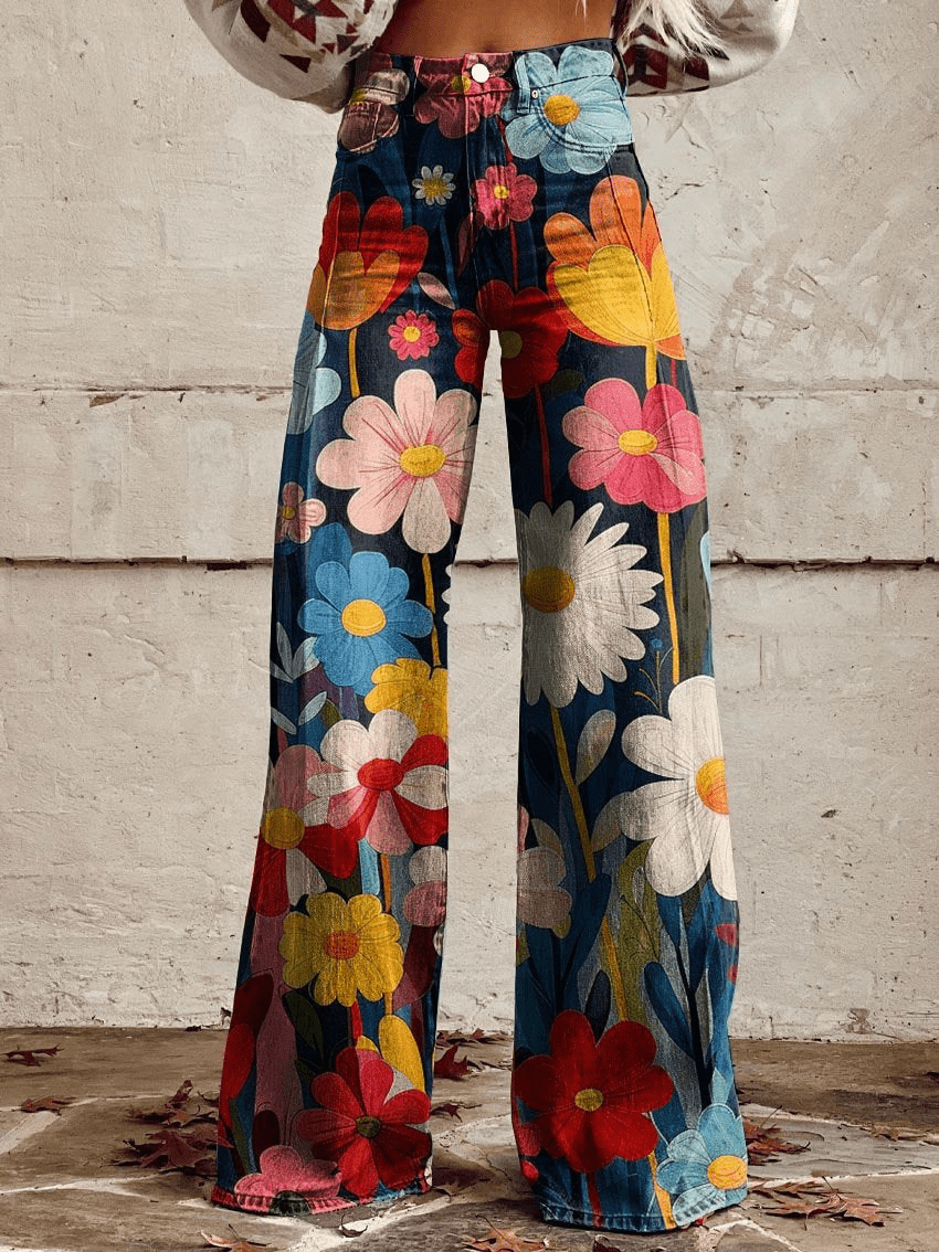 Kaat – Retro flared damesbroek