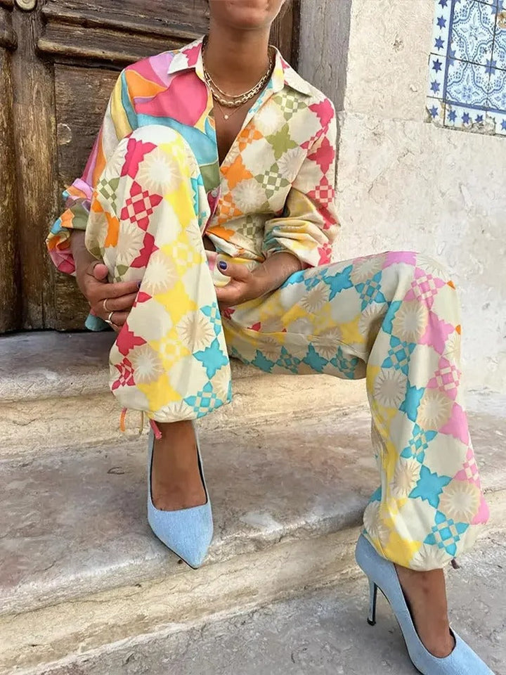 Femke – Geometrische Dames Jumpsuit