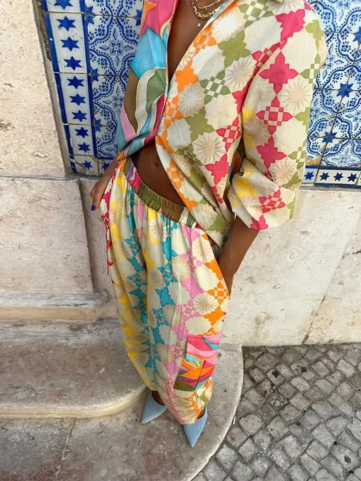 Femke – Geometrische Dames Jumpsuit