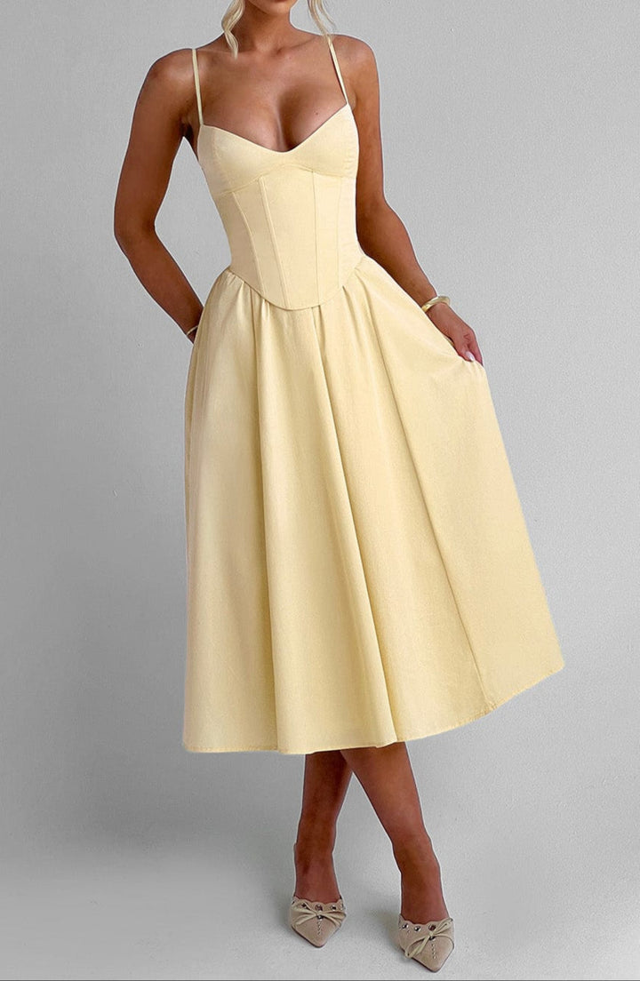 Isabelle – Corset Midi Jurk