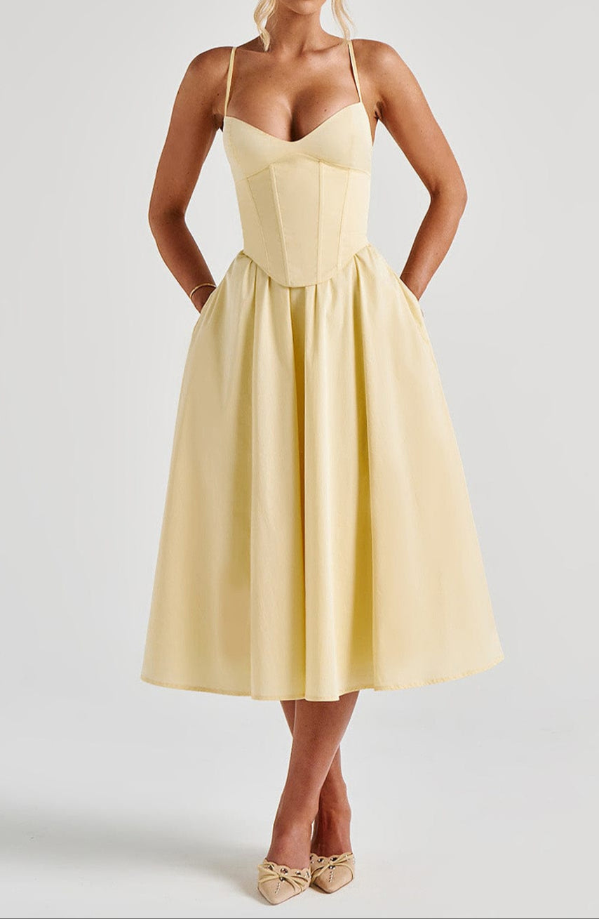 Isabelle – Corset Midi Jurk