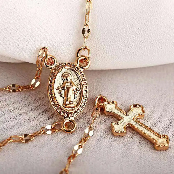 Saskia – Elegante Rozenkrans Ketting