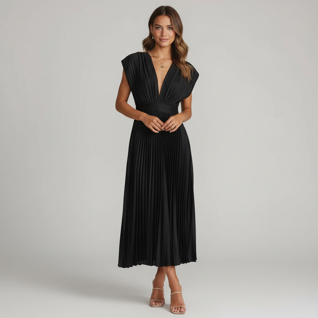 Lieve - Maxi-jurk met plooien