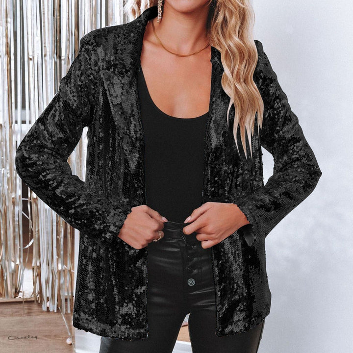Marilou – Glinsterende Lange Feestblazer