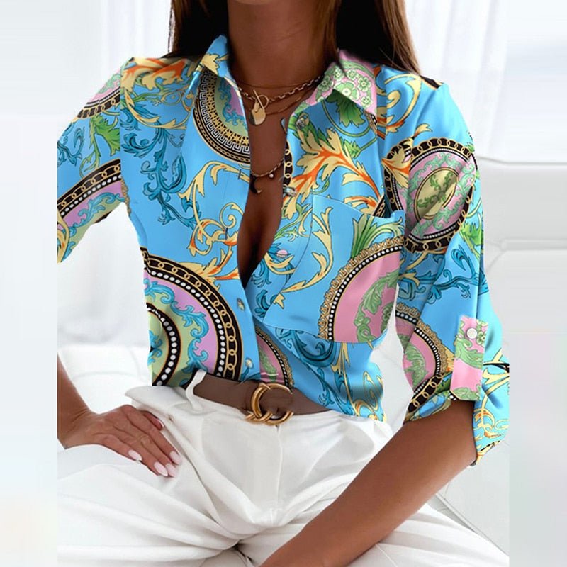Marije – Elegante Blouse Met Omlegkragen